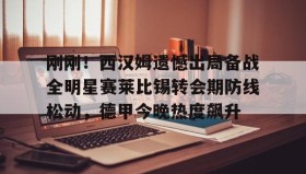 万博体育全站APP-包含刚刚！西汉姆遗憾出局备战全明星赛莱比锡转会期防线松动，德甲今晚热度飙升的词条